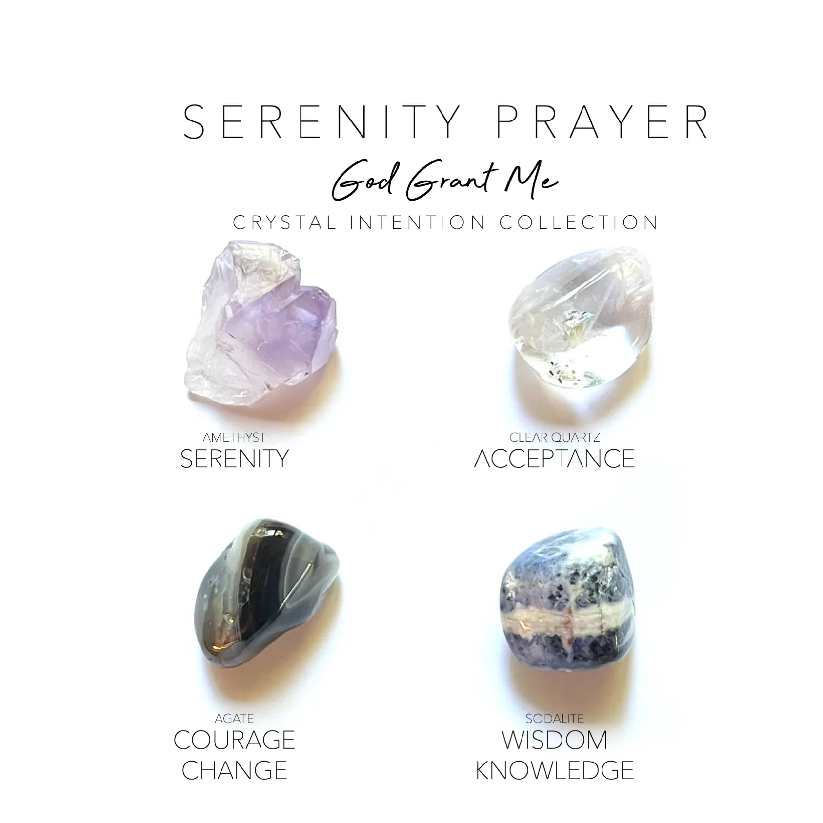 Serenity Prayer | Crystal Intentions Collection | Crystal Stone Gift