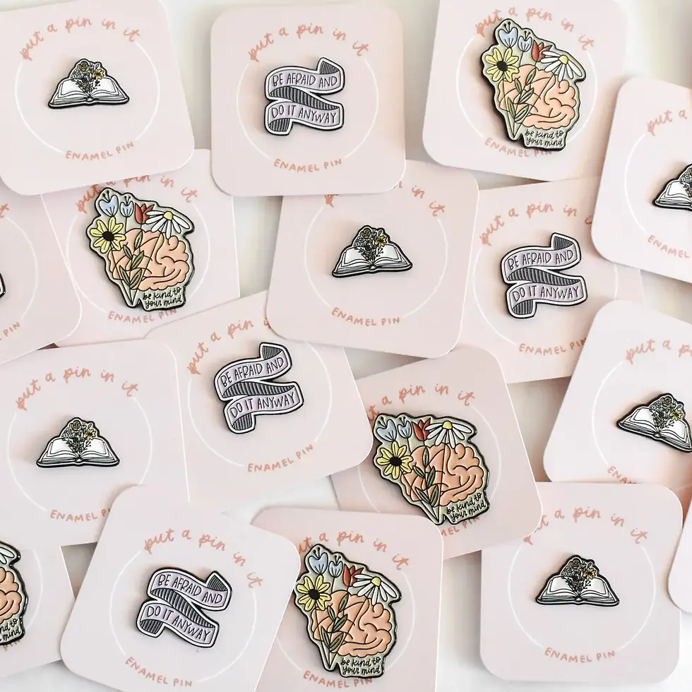 Thumbnail: Be Afraid and Do It Anyway Enamel Pin