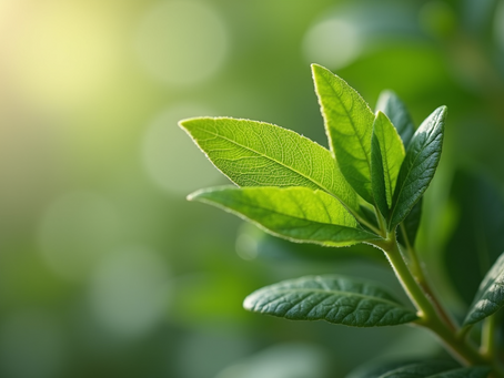 natural plant leaves for skincare ingredients