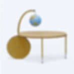 UFKIT table 05 with wheels and globe