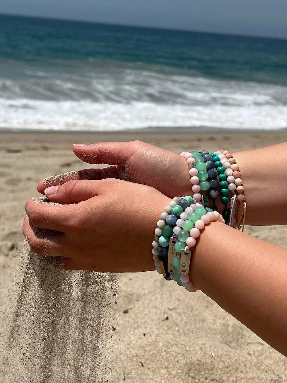 Thumbnail: Beaded bracelets: mix & match: to be worn solo or stacked, for women and men