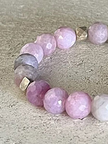 Thumbnail: Beaded bracelet - the BEAD: FLAUR’s signature 14K solid white gold, the GEM: multi-ruby faceted