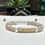 Thumbnail: Beaded bracelet - the BAR: mezzo, 14K solid yellow gold, 2 diamonds, the BEAD: 14K solid yellow gold, the GEM: kunzite facete