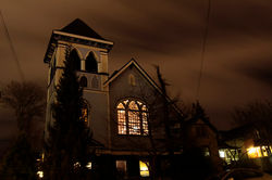 The old Purple Church on Franklin