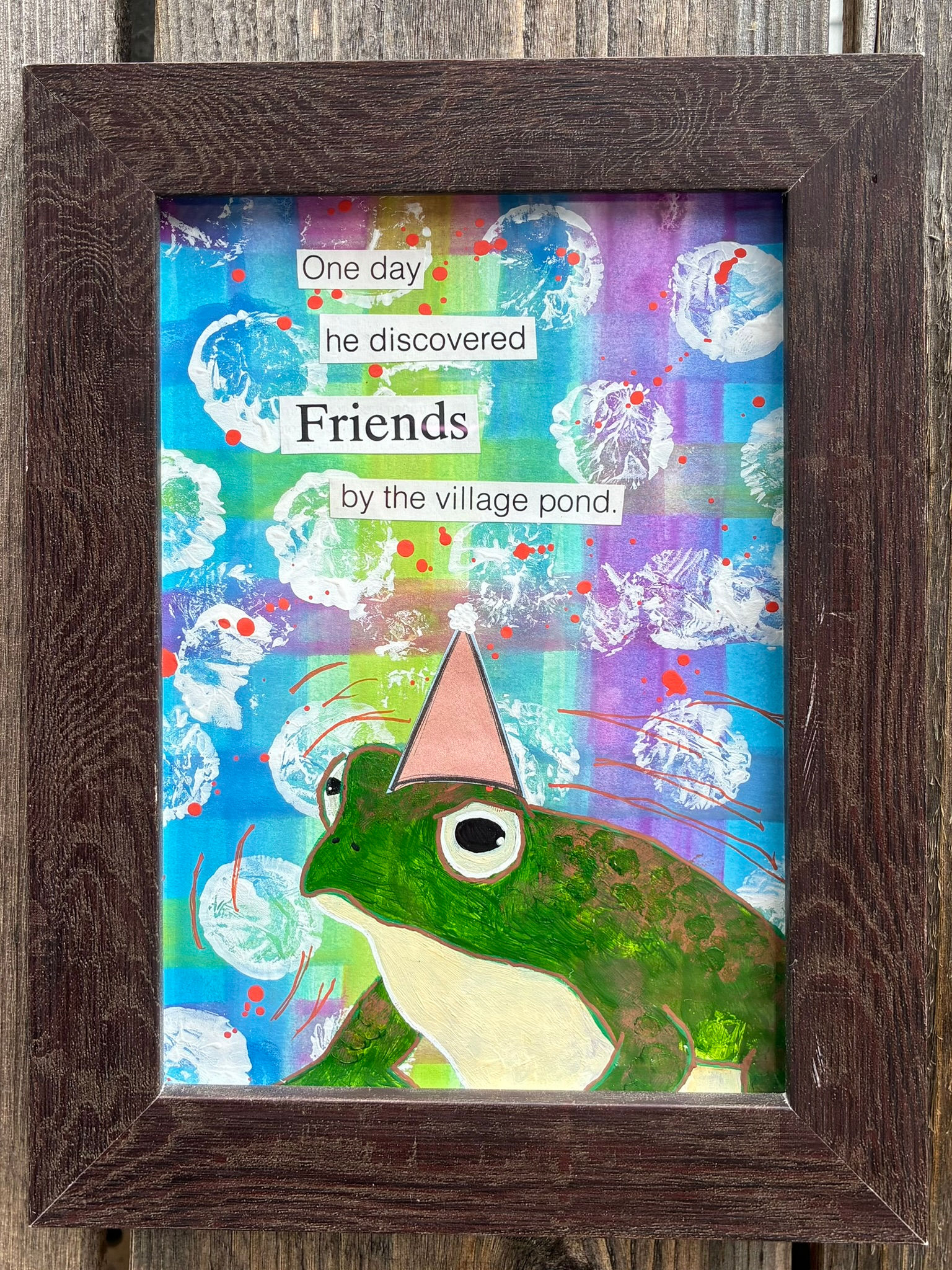Friends By the Village Pond - Original Painting