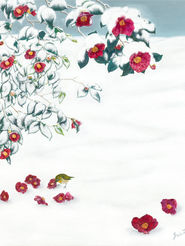 「雪に落ちる赤椿」“ The Falling Red Camellia on the Snow ”
