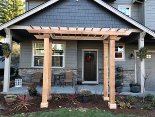 New planting beds and deck