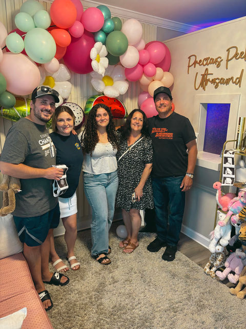 Family at Precious Peek Ultrasound studio