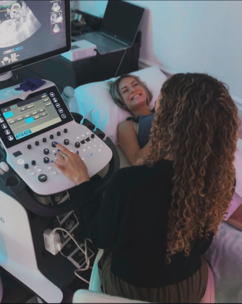 Ultrasound technician performing fetal ultrasound scan port st lucie