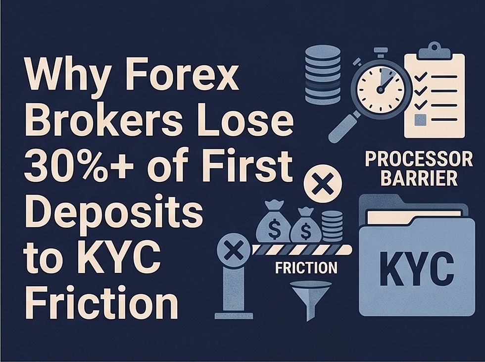 Why Forex Brokers Lose 30%+ of First Deposits to KYC Friction