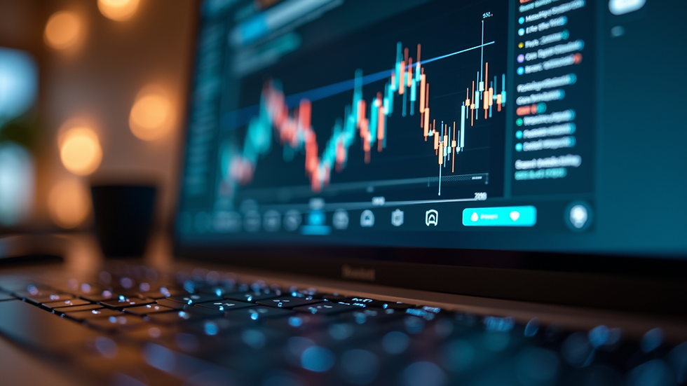 Eye-level view of a blockchain interface on a computer screen