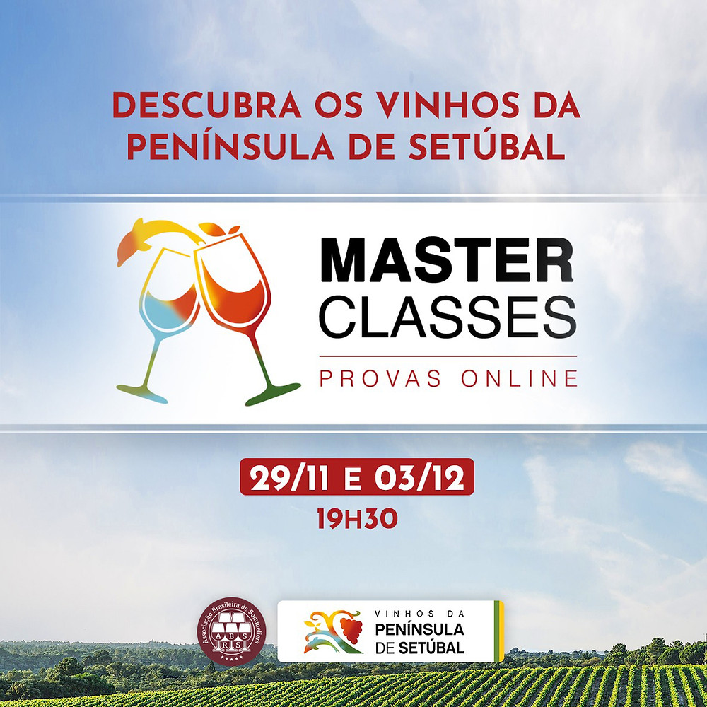 Masterclasses ao vivo com a participação de produtores e degustação online