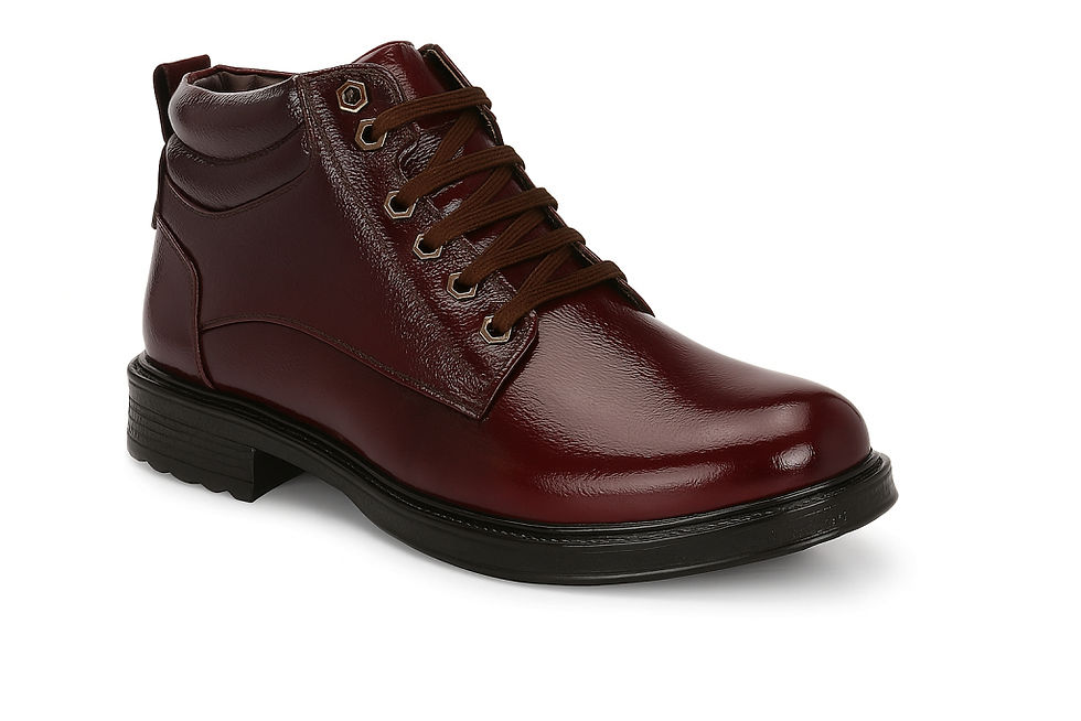 HEIGHTX Height Increasing Formal BrownLace-up  Boots with 3 Inch Height