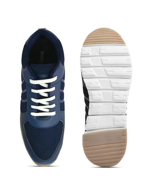 Thumbnail: Revox Height Increasing Shoes Sports Navy Blue with 3 Inch Height elevator