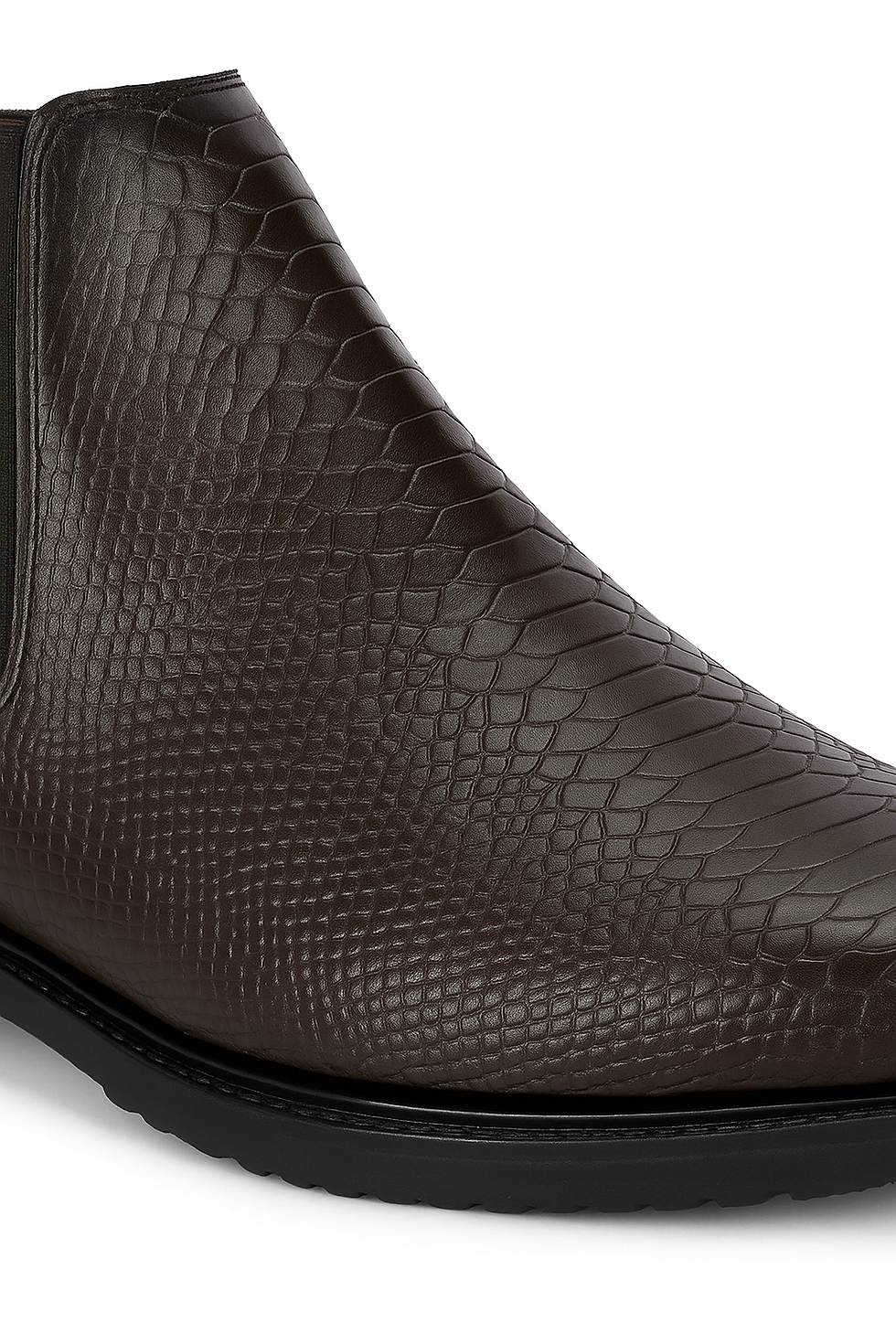 Thumbnail: HEIGHTX Height Increasing Shoes Elevator Textured Block-Heeled Chelsea Boots
