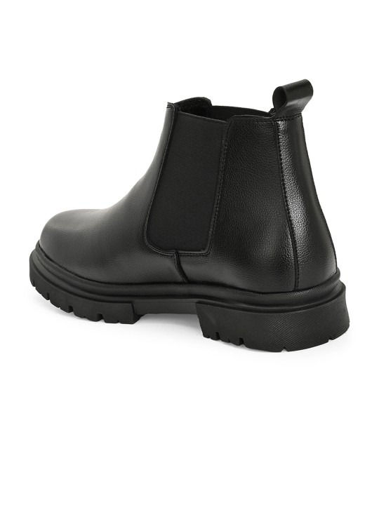 Thumbnail: HEIGHTX Height Increasing Shoes Men Mid-Top Work Elevator Boots With Buc