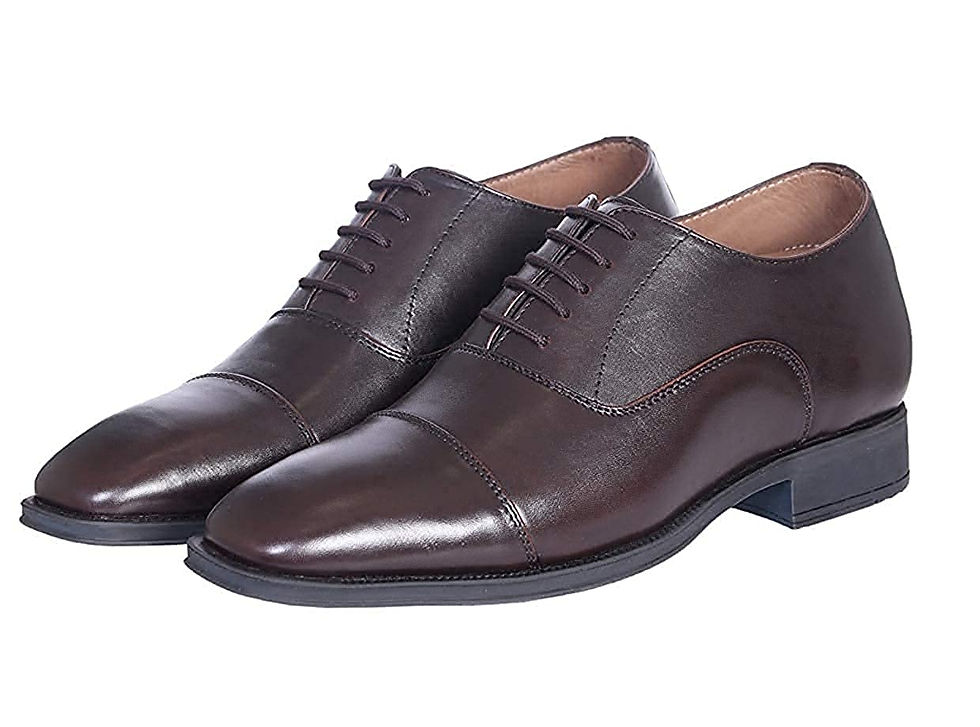 Thumbnail: Revox Height Increasing Formal Brown Shoes with 3 Inch Height Elevate