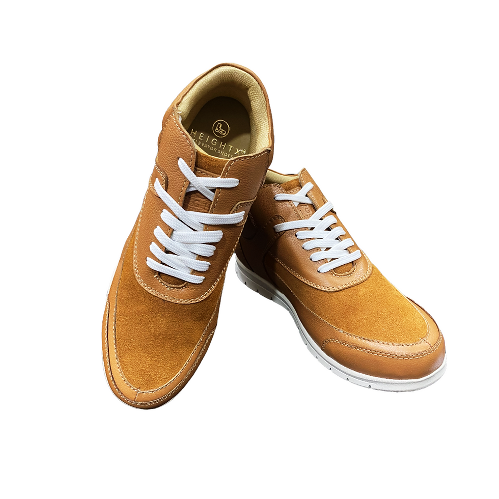Thumbnail: HEIGHTX Height Increasing Shoes Casual Camel Color with 3 Inch Elevate