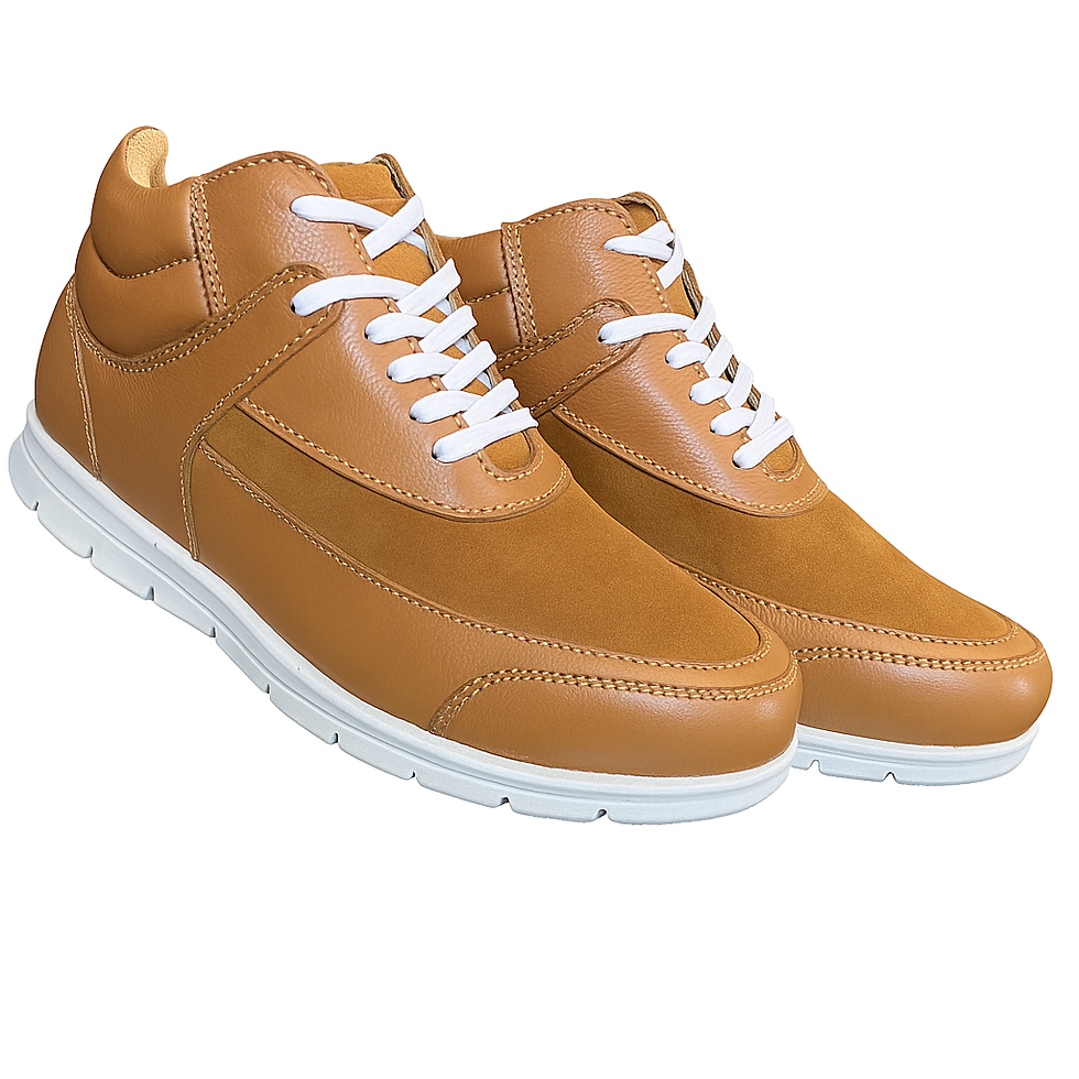 HEIGHTX Height Increasing Shoes Casual Camel Color with 3 Inch Elevate