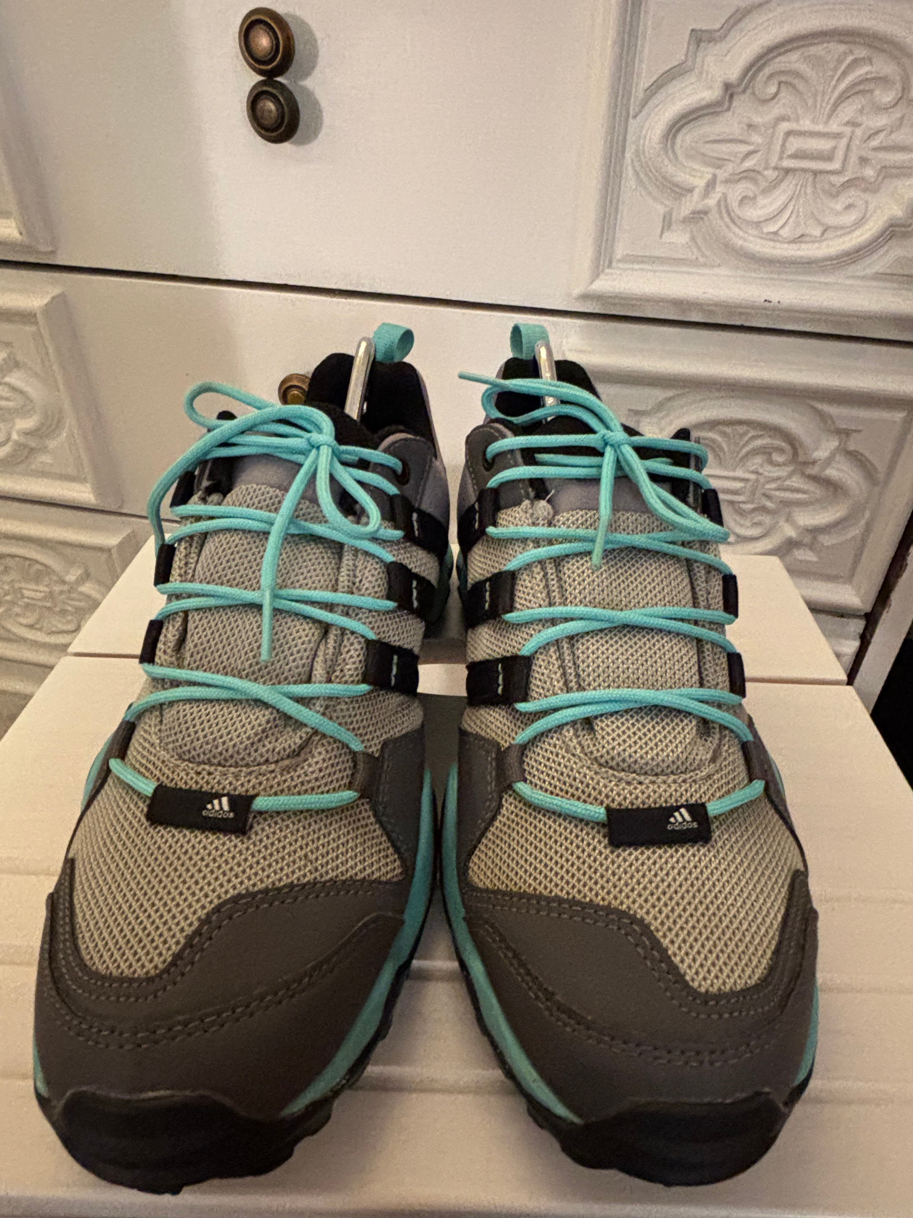 Adidas Terrex Trail Running Shoes Women’s Size 7.5 Gray Aqua Black
