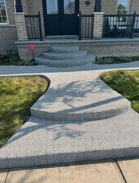 Round Steps Rubber surfacing brampton