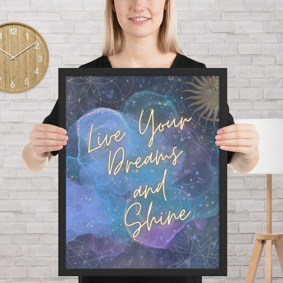 Thumbnail: Live Your Dreams & Shine Framed poster