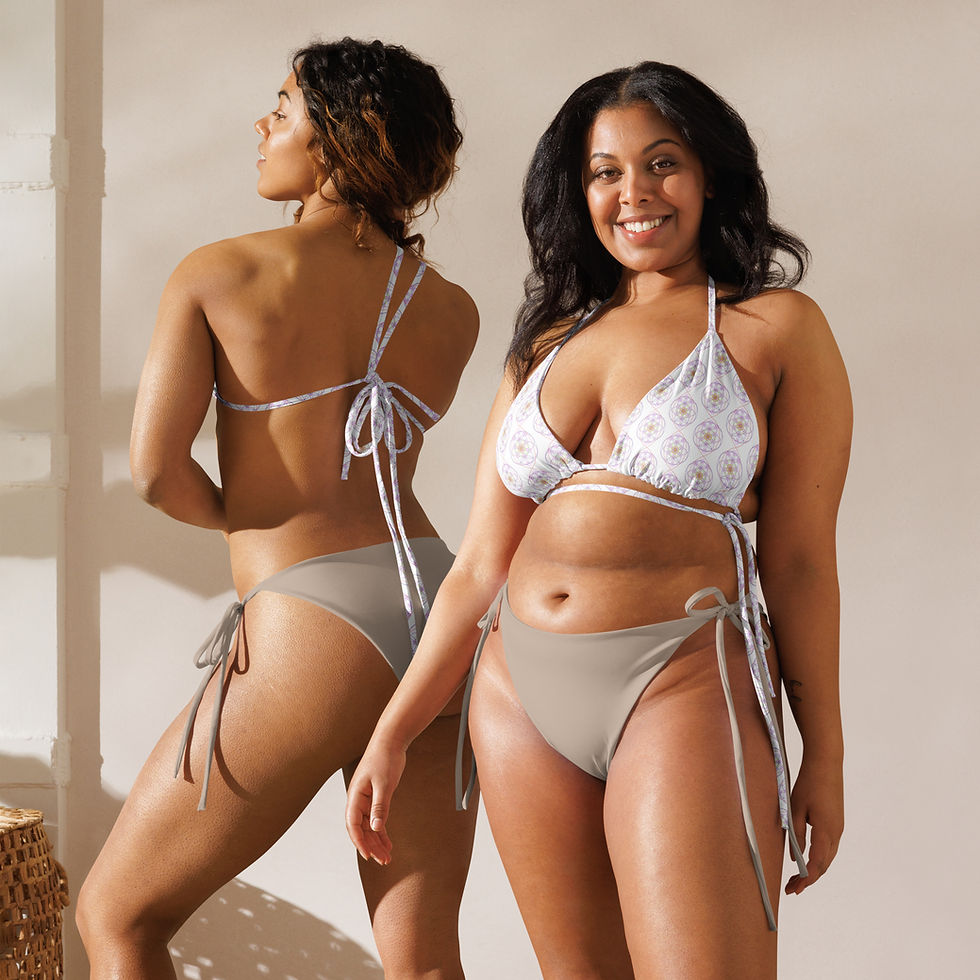 Thumbnail: Cosmic Swimwear - All-over print recycled string bikini top