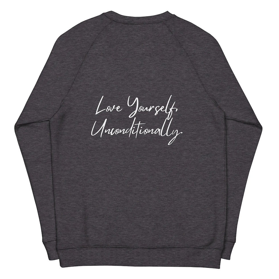 Thumbnail: Organic Sweatshirt SELF LOVE Unisex Organic Raglan Sweatshirt