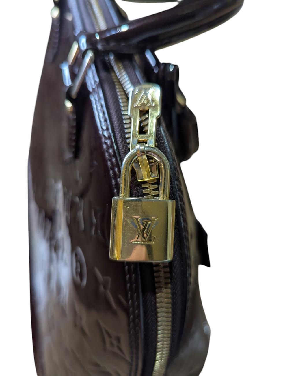 Thumbnail: Louis Vuitton LV Hand Bag Alma MM Purple Vernis
