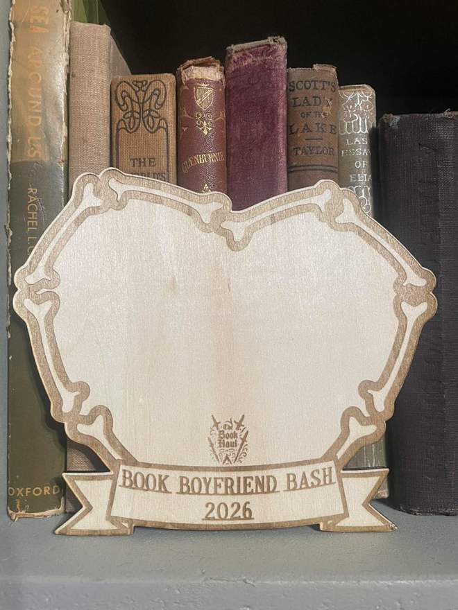 Wooden event signature board