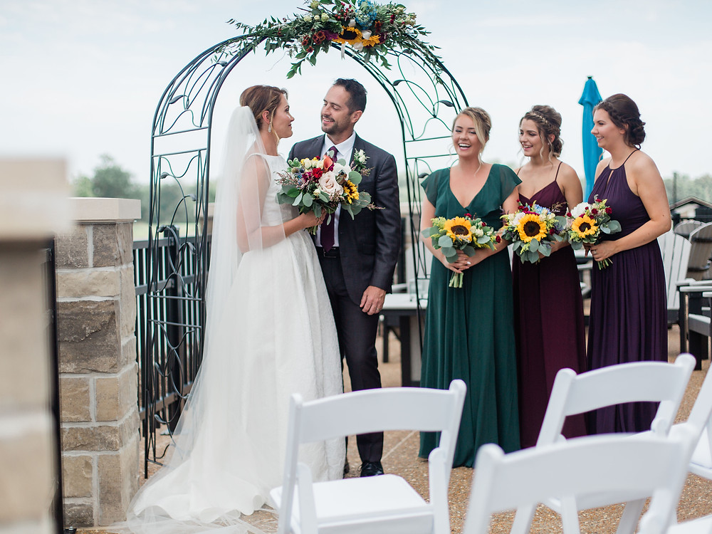 wedding at water's edge in st. charles mo