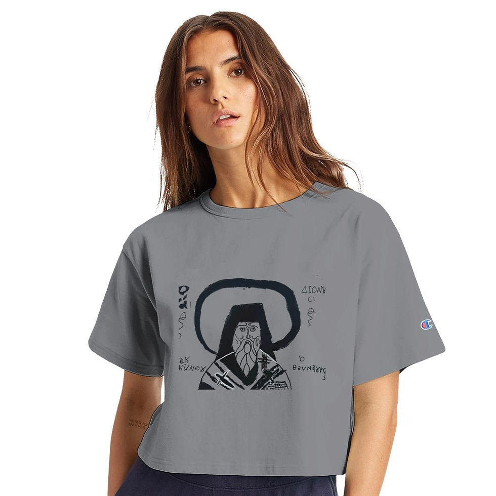 Thumbnail: Women's Cropped Heritage Crewneck T-Shirt | Champion T453W Dionysius