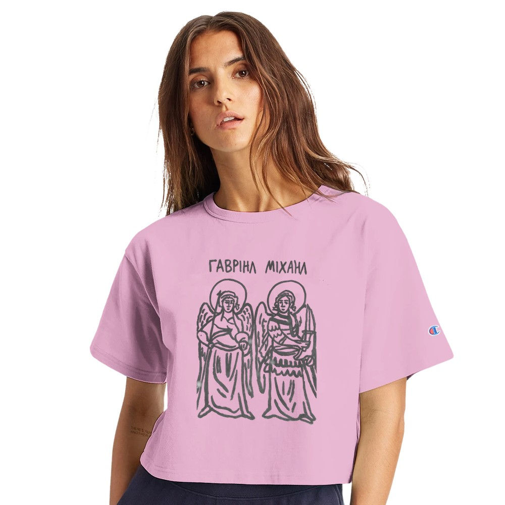 Women's Cropped Heritage Crewneck T-Shirt | Champion T453W Archangels