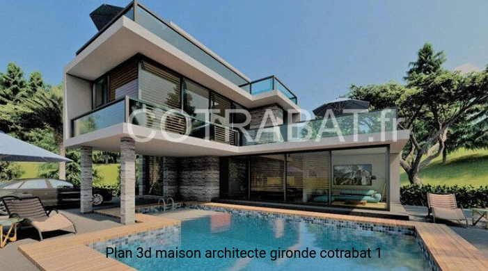 Plan 3D maison architecte Gironde 