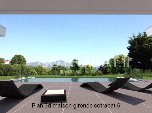 Plan 3D maison Gironde