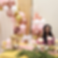 Gastonia baby shower with pink and gold balloons created by our event decorator.