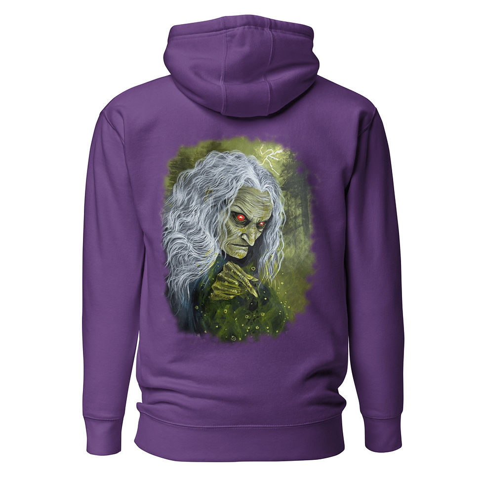 Thumbnail: Felpa con cappuccio unisex stampa retro The Witcher