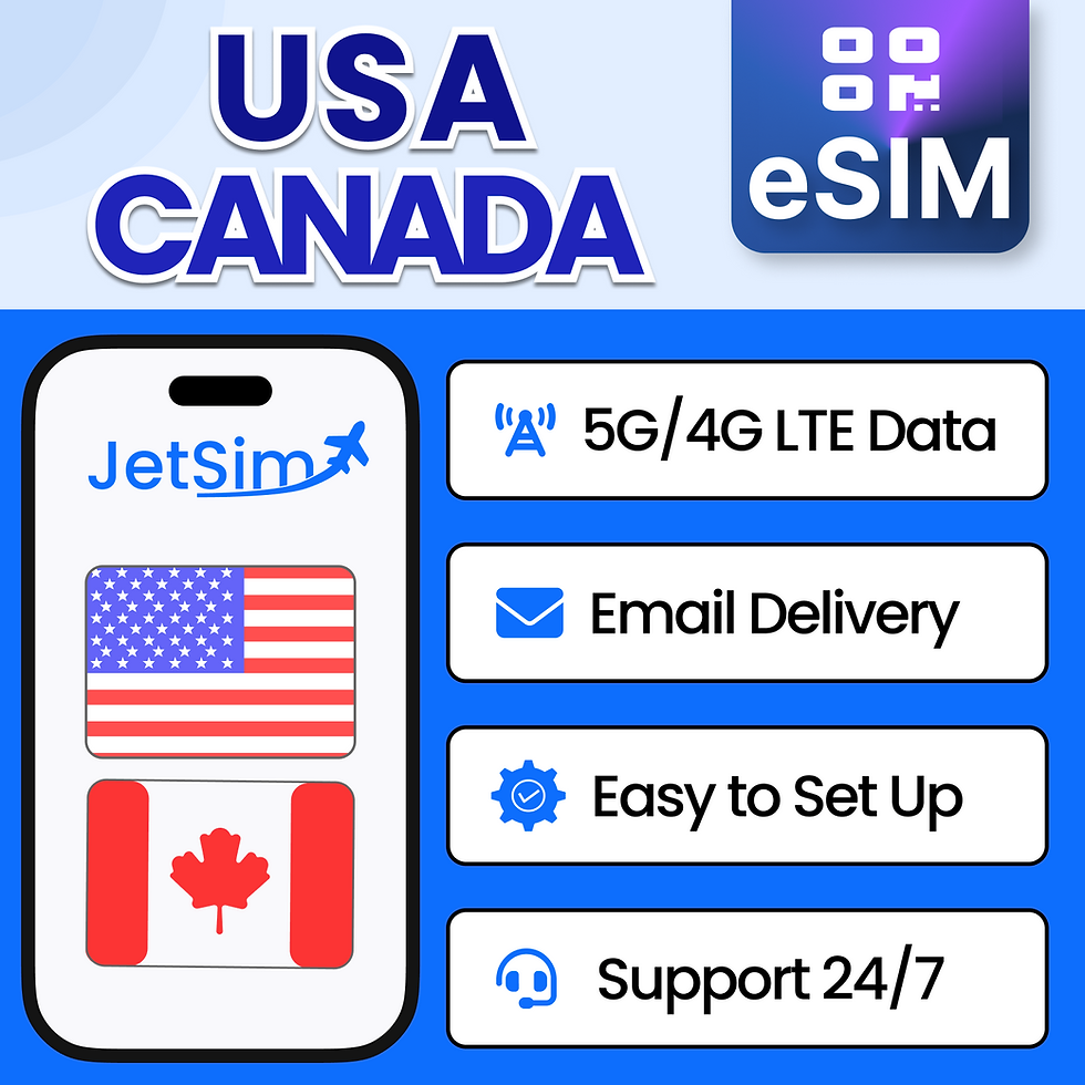 USA + Canada eSIM | JetSIM