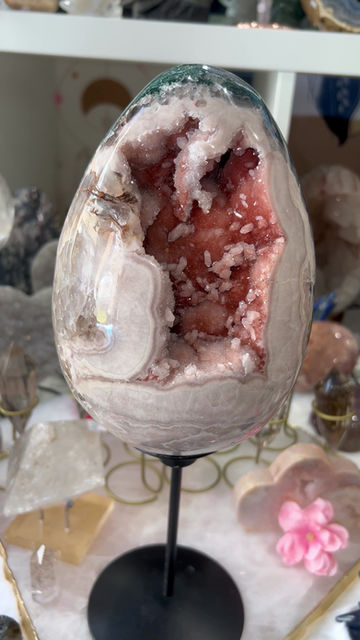 Thumbnail: Large Statement Pink Amethyst Egg