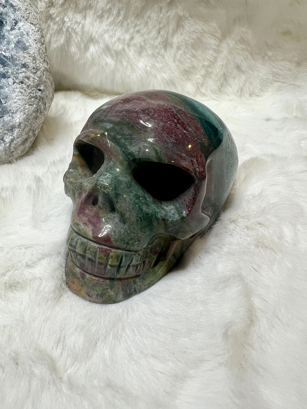 Thumbnail: Ocean Jasper Skull 458g