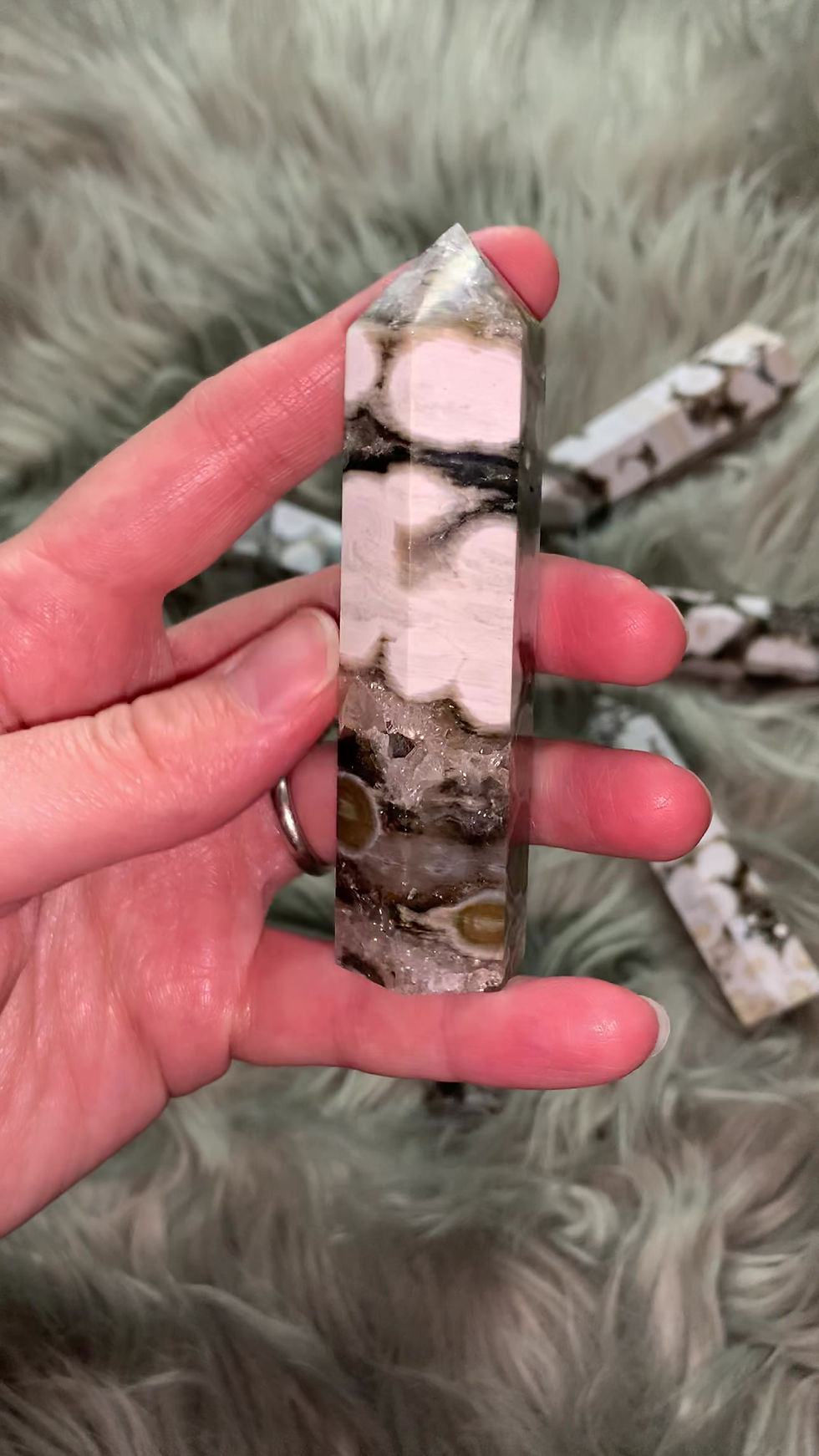 Thumbnail: Ocean bubble Jasper Points smaller