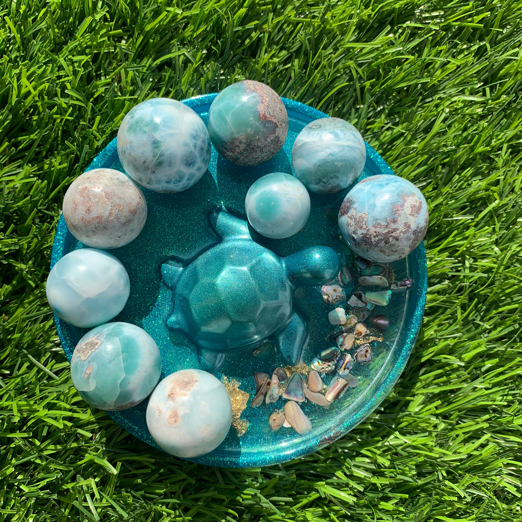 Larimar sphere - smaller