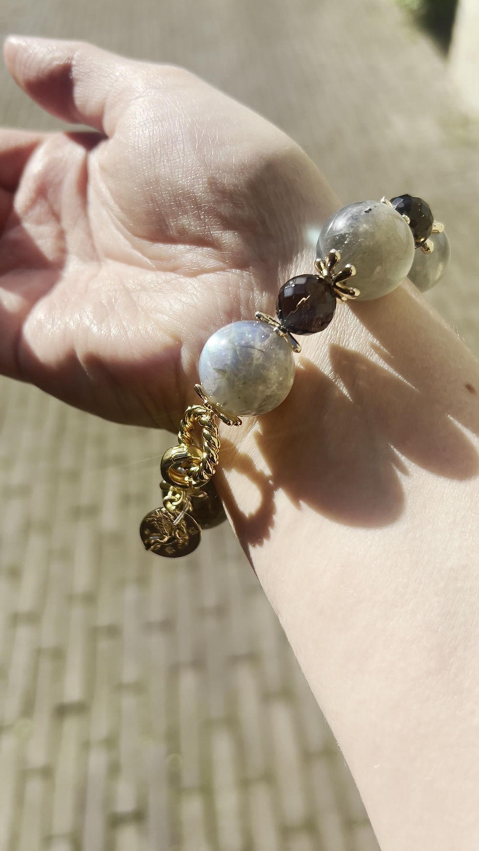 Thumbnail: Labradorite and Smoky Quartz bracelet