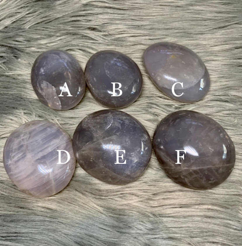 Thumbnail: Blue Rose Quartz Large Palm Stone