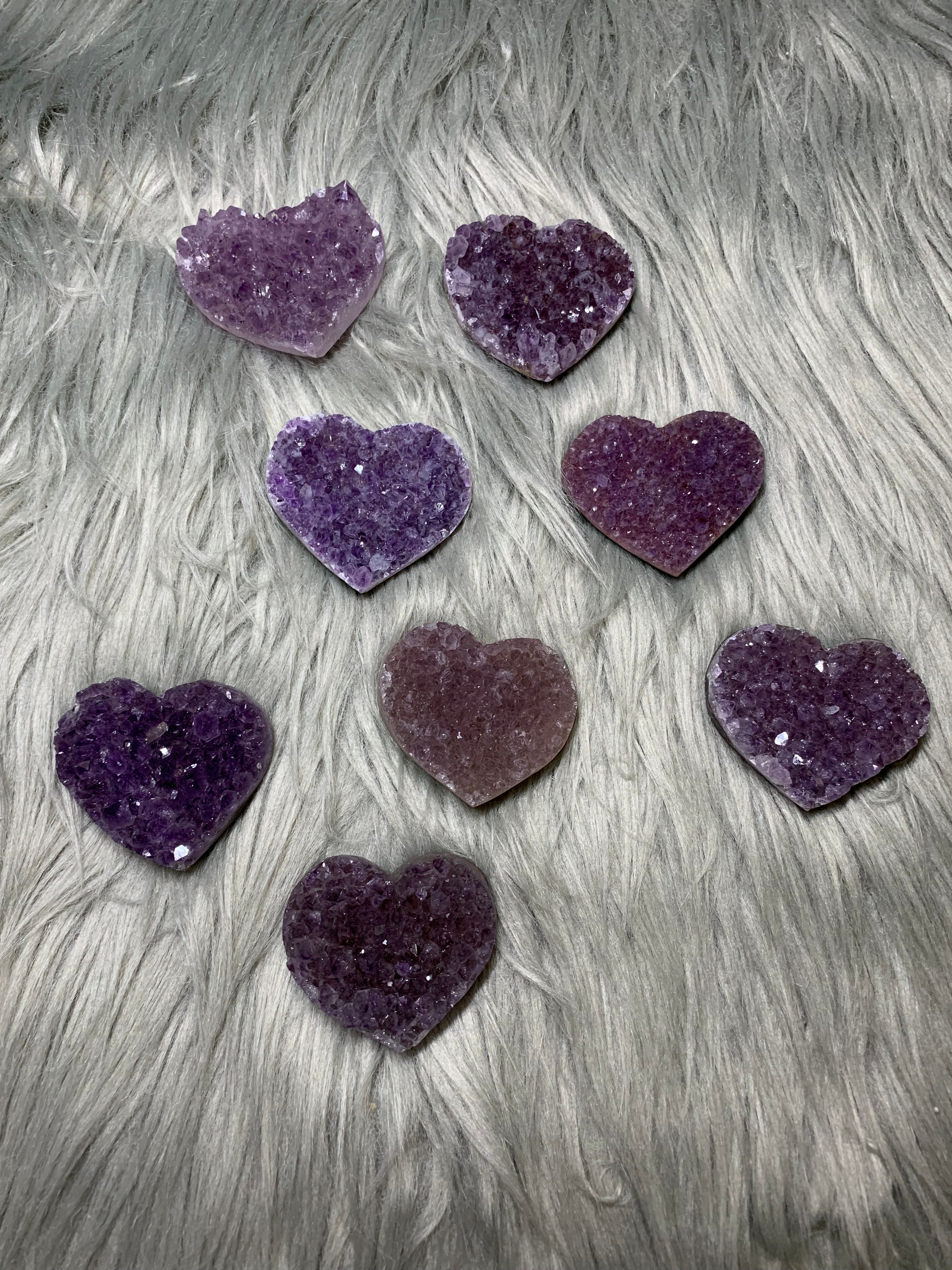 Rainbow Amethyst Heart