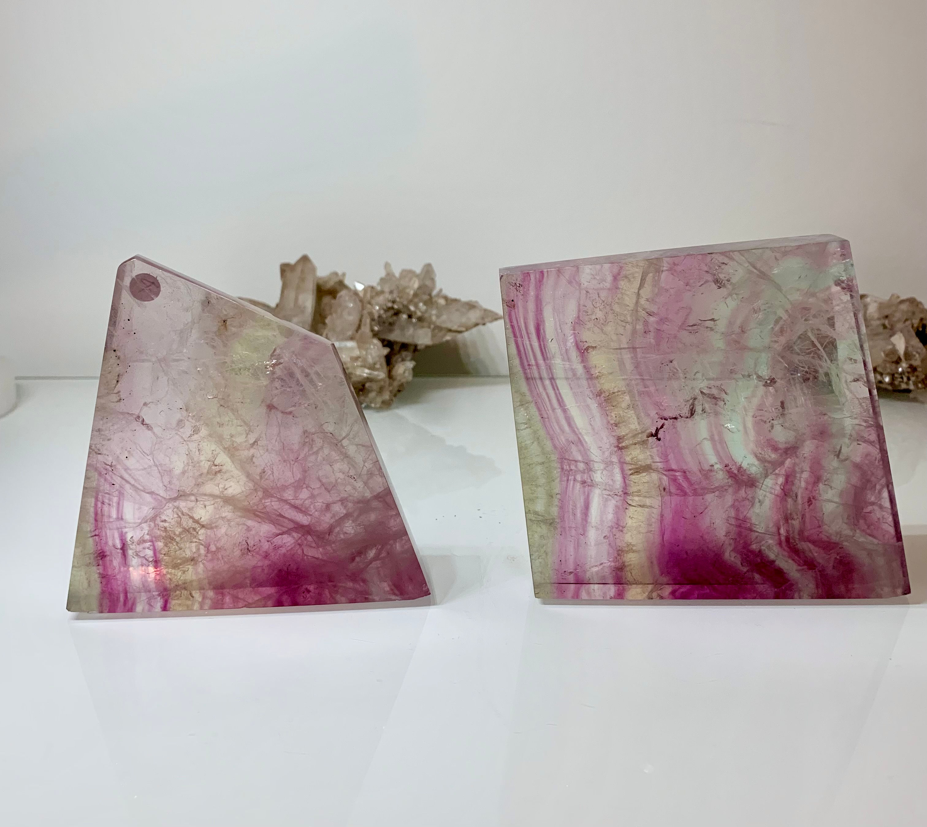 Rainbow Fluorite Slices