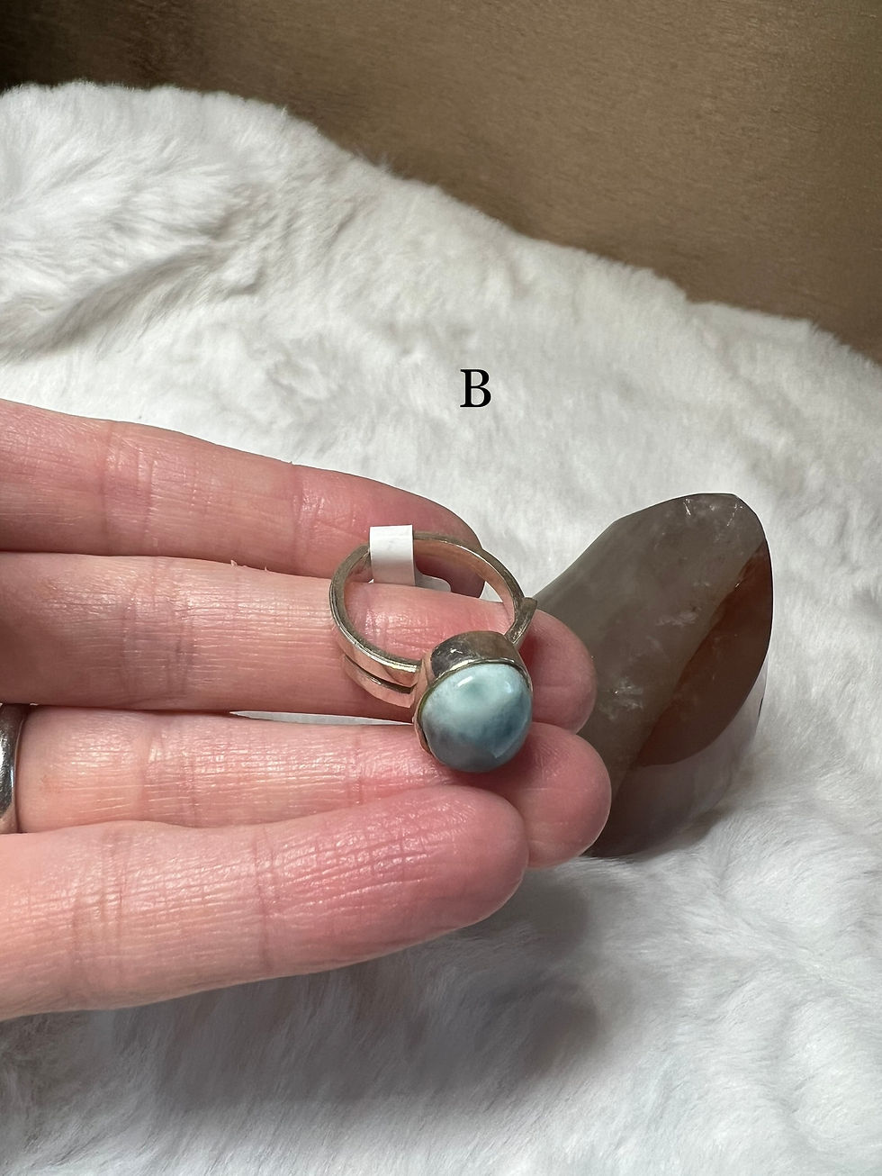 Thumbnail: 925 Silver Larimar Adjustable Rings