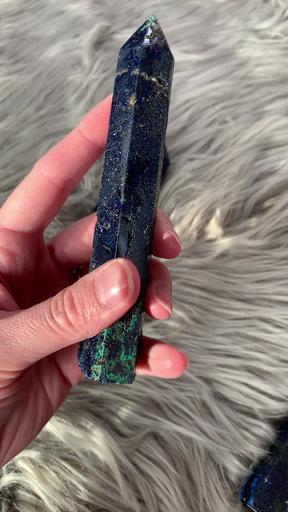 Thumbnail: Azurite tower with malachite