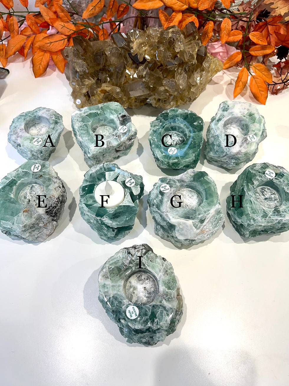 Thumbnail: Chunky Fluorite Candle Holder