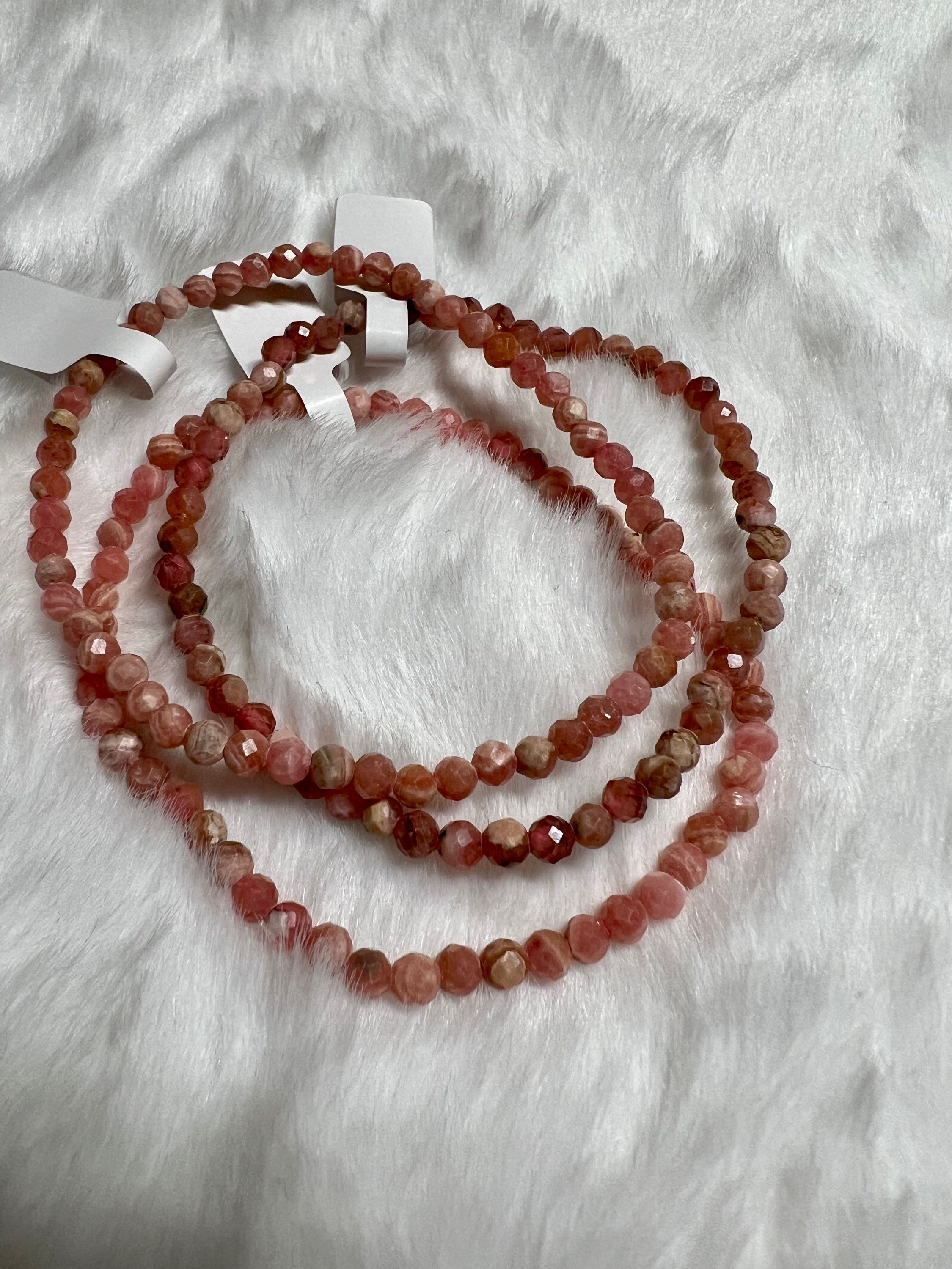 Rhodochrosite Faceted Bracelet